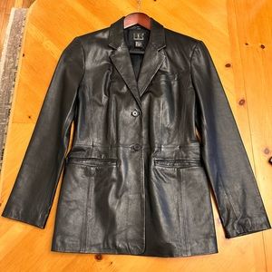 100% leather blazer